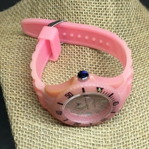 ICE Silicone Watch As Is Pink Peach Black Silver Retro Barbie Soft Girl - Picture 2 of 3